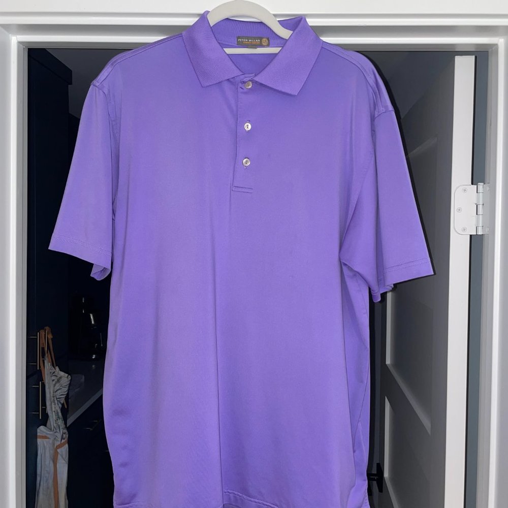 Peter Millar Summer Comfort Golf Polo | Medium (M) | Purple